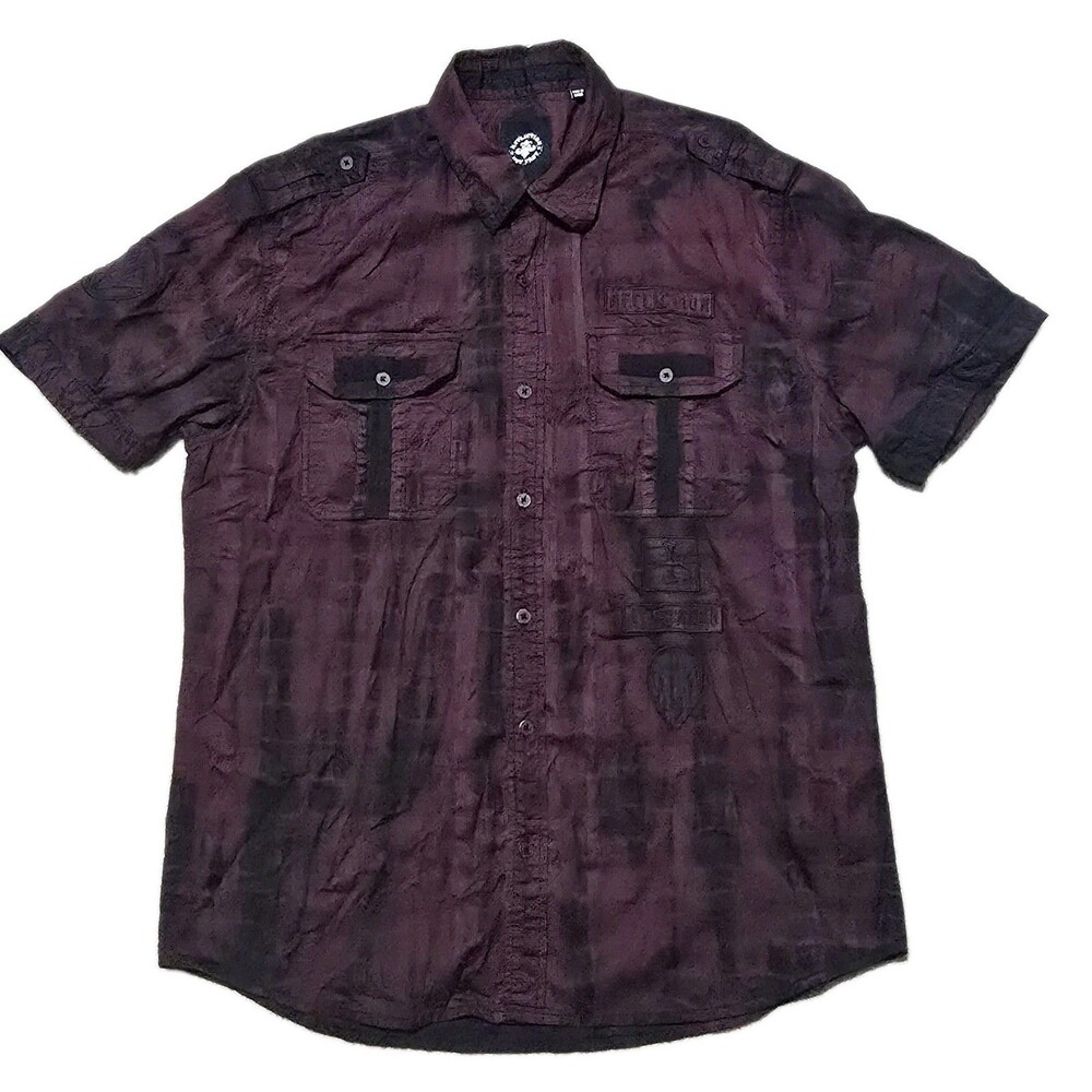 Affliction Endeavor 110WV773 Men's XL Short Sleeve Button-Up Woven Shirt